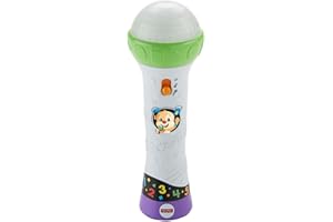 Fisher-Price Microfono Baby Rock, Giocattolo per Imparare Cantando con 2 modalità di Gioco, per Bambini 18 + Mesi, Versione italiana, FBP33