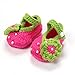 1 Pair Baby Infant Shoes Handmade Wool Knitted Crochet Newborn Bootee Flowers Shoes for 0-12 Months Baby Rosy 12 Yard