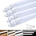 Produktbild 8 Stü LED Leuchtstofflampe komplett Set, Auralum T5 G5 120CM lang 16W 1550LM recycelbare Röhre Leuchtstoffröhre mit Fassung, für Tandem-Betrieb geeignet, Energiesparlampe in warmweiß (2800-3200K), 96* SMD 2835, Material aus Aluminium und PC