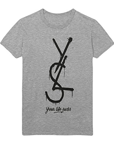 Preisvergleich Produktbild Hypeshirt T-Shirt YLS Your Life Sucks H989921 L Grau
