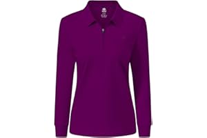 AjezMax Poloshirt Damen Golf Polohemd Langarm Baumwolle Sport Polo Wintershirts mit Reißverschluss