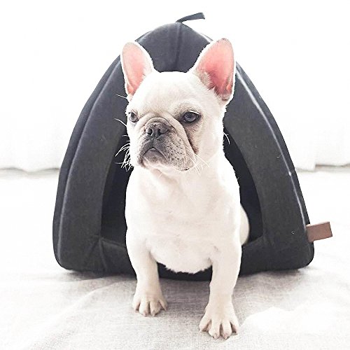 Drizzle Lit pour Chien Chat Animaux Nid d'animaux Pet Maison Amovible et Lavable Chaud Chat Chiot Lapin Nid d'animaux Grotte Maison 46x46x50cm (18 * 18 * 20inch)