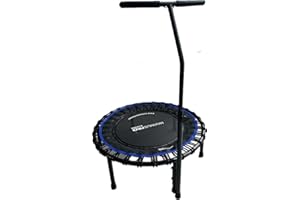 MXL MAXIMUS LIFE Maximus Pro Bungee Rebounder with T Bar Handle | Stronger Quieter & Softer Bounce | 40'' Mini Trampoline Ready Assembled for Adults & Children | Max 400lb | DVD+ Videos