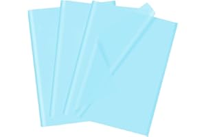 HJYODY 50 fogli di carta velina azzurra, 70 x 50 cm, carta velina per confezioni regalo, riempitivo natalizio, fiori, arte, artigianato, fai da te, compleanno, matrimonio, decorazione