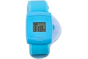 RISF LCD Bluetooth enfants enfants thermomètre, thermomètre de fièvre numérique utilisé avec application mobile enfant porter bracelet de température de surveillance du corps Bluetooth intelligent