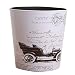 Produktbild Papierkorb PU Leder, ANNA SHOP Papierkorb PU Leder Müll Mülleimer Haushalt für Schlafzimmer Küche Aufgedeckt size 19 * 19 * 19cm (Vintage Car Pattern)