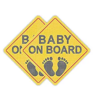 Besby 2pcs Baby On Board Sticker Sign, 5