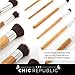 Bamboo Makeup Brushes - 11 Piece Set with Premium Synthetic Hair and Natural Bamboo Handles for Face Cheeks and Eyes, BONUS Complexion Beauty Makeup Sponge Blender!