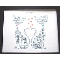 di Cat personalizzato 'Puurrrfeect' In Love 'Word Art, Natale, compleanno o regalo Generale. Presentato in 8 