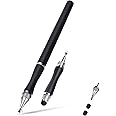 Stylus Pens for Touch Screens, Capacitive Stylus Pen for iPad, Disc & Silicone Tip2 in 1, Universal for Apple/iPhone, iPad Pro, mini, Air, Android, Microsoft and Other Touch Screens, Black