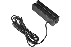 FICTORY Lettore di schede a Banda Magnetica USB, Lettore di schede magnetiche, MSR850 Lettore di schede a Banda Magnetica USB 3 Tracce Mini Mag Hi-Co Swiper
