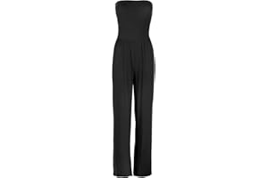 Fashion Star Women Ladies Sexy Bandeau Boob Tube Strapless Wide Leg Palazzo Playsuit Jumpsuit