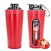 Produktbild Edelstahl Protein Shaker 820ml Stainless Steel Shaker Nutrition Fitness Diät Shaker Eiweiß Kaffeetasse Milkshake Shaker Wasserflasche Mixer Cup mit Sichtbares Fenster Und Shaker Ball, auslaufsicher