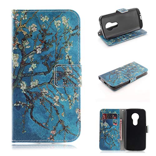 COZY HUT Motorola Moto E5 Play Case, Premium PU Folio Leather Wallet Shock Absorber Full Body Protection Holster Case Cover Skin Shell for Motorola Moto E5 Playinch - Pear