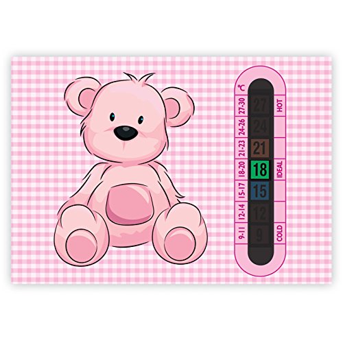 Pink Teddy Bear Nursery and Baby Room Thermometer