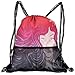 Produktbild RAINNY Drawstring Backpacks Bags,Graphic Little Mermaid Face and Wavy Hair Vibrant Colors Fantasy Woman Artwork,5 Liter Capacity,Adjustable