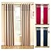 Ready Made Eyelet Thermal Blackout Curtains with Co-ordinating Aztec Detail Panel. Colour and Size: Fuchsia Pink 117cm (46") x 137cm (54")
