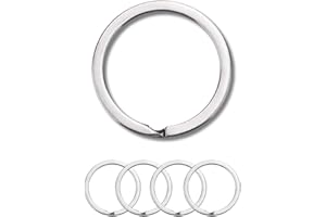 Tectonic 32mm Large KeyRings Heavy Duty for KeyChain Hoops, Car Keys & Home Keys, Key Rings are suitable for Men & Women (4-Pack) - 1 Year, Full warranty