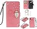 Produktbild für Huawei P20 Lite Hülle, Glitter Strass Bling Eule Ledertasche Muster Weich PU Schutzhülle für Huawei P20 Lite Flip Cover Wallet Case Tasche Handyhülle mit Lanyard Strap Stand Function Magnetverschluss Etui Schale Credit Card Slots Bookstyle Purse Design Handytasche Lederhülle Schutz Hüllen mit für Huawei P20 Lite +Schlüsselanhänger(U) (6)