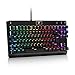 Produktbild Gaming Mechanische Tastatur Keyboard Beleuchtet RGB Beleuchtung Deutsches Layout Wasserdicht Kabelgebunden mit Anti-Ghosting Usb Kabel 88 Tasten Gaming Mauspad für PC MAC Laptop Computer, Schwarz