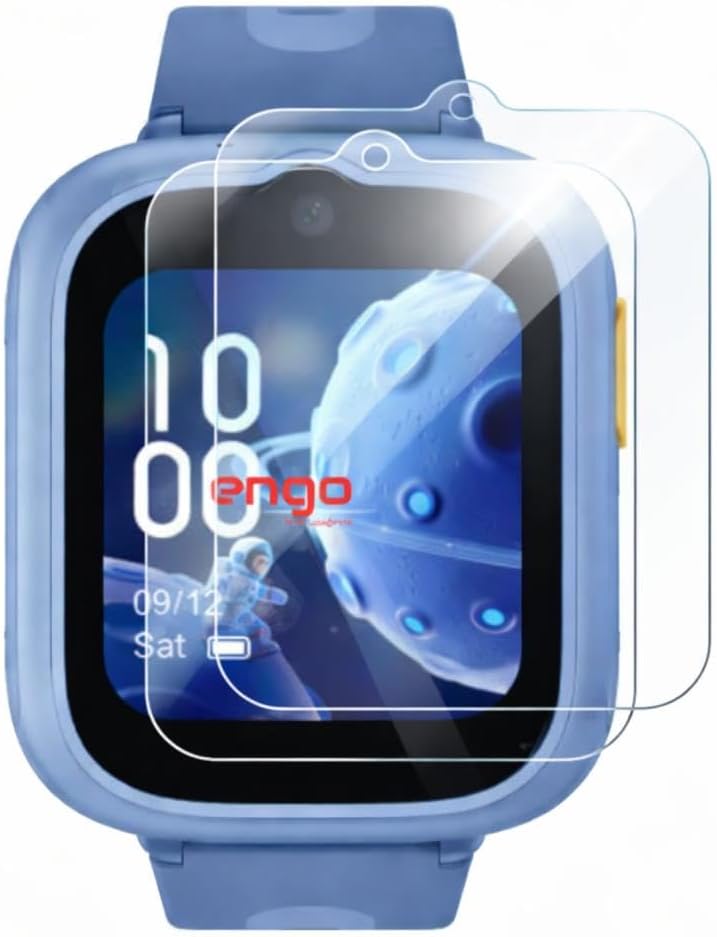 Engo Tcl Movetime Mt48x İle Uyumlu Ekran Koruyucu Çizilmeye Dayanıklı Akıllı Saat Koruması, 9H Temperli Kırılmaz Esnek Nano Cam, HD Şeffaf 2 Adet