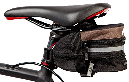 BTR erweiterbare Fahrradtasche / Satteltasche, große Gepäcktasche mit Reparatur-Set, selbstklebende Flicken x 6 & umfangreiches Fahrrad-Reparaturset zur Reifenreparatur mit Fahrrad-Werkzeugen - 3