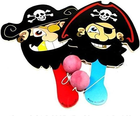 COOLMINIPRIX Pack of 6 – Pirate Game paddle-ball 22 cm – Pack