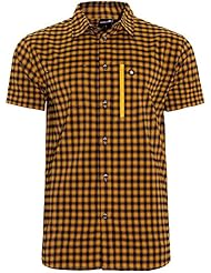 Ternua Echon Camisa, Hombre, Amarillo (Mustard Checks), XL