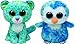 Produktbild Ty Beanie Boos Ice Cube und der Pinguin Leona das Blue Leopard Set von 2 Freunden