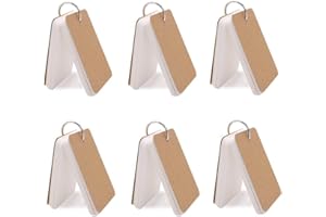 Koogel 6 Pack Revision Flash Cards, 300pcs 2.2 x 3.5 Inches White Mini Blank Cards Kraft Flash Paper Study Index Cards for Back to School College Stationary Supplies