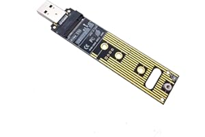diybits M.2 to USB Adapter NVMe Sata to USB 3.1 Gen2 10Gbps PCI-E Converter Reader M Key & B+M Key for 2280 2242 2260 2230 SSD Hard Disk Enclosure Replacement Parts JMS583 (Standard USB)