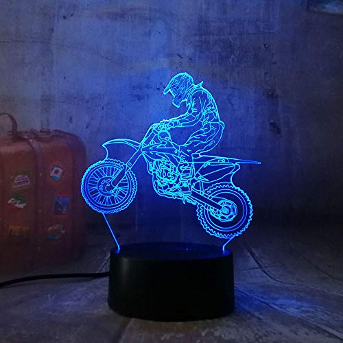 3D Extremity moto LED Cool garçon cadeau veilleuse LED bureau Table lampe RGB dégradé enfant anniversaire nouvel an cadeaux 2019