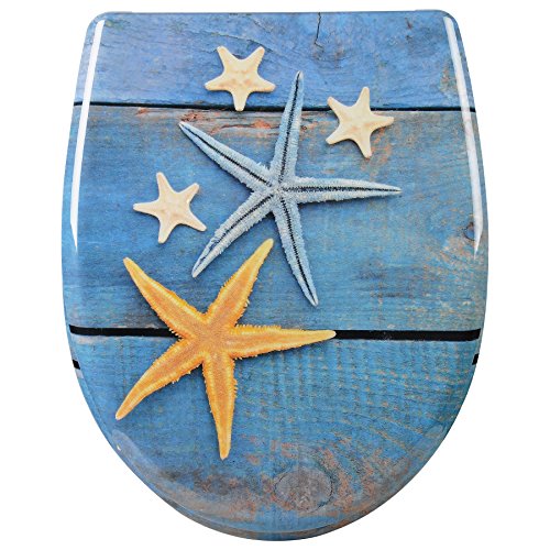 WOLTU #1 WC Sitz mit Absenkautomatik, Duroplast, Fast Fix/Schnellbefestigung, Softclose Scharnier, Antibakteriell, 44 Toilettendeckel zur Auswahl, WS2682-1