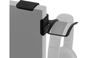 GEEKRIA Support de casque à clipser pour moniteur, support d'écran pour casque de jeu, compatible avec les casques Sennheiser, Bose, Beats, Razer, HyperX, Sony (noir)