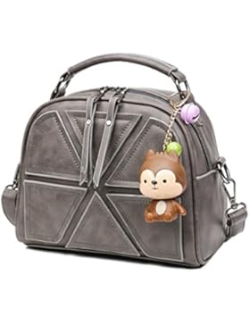 Kauftree Damen Frauen Kleine Umhängetasche Shopper Citytasche Handgelenkstasche Schultertasche Retro