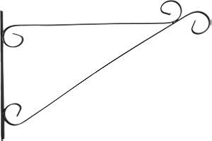 degawo Haken Schnörkel XL Blumen Ampel 48 cm Wand Halterung Deko Garten Laterne Eisen