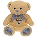 Personalised Teddy Bear, Pink, Blue, Baby Gifts, Birthday Gift, Wedding Favour, Christening/Baptism Gift, Shower Gift. (Cream & Blue)