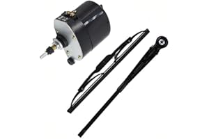 DAZZLEEX Motor de limpiaparabrisas universal de 12 V con brazo para barcos de pesca y vehículos recreativos OEM 01287358/7731000001 / 0390506510 (motor + limpiaparabrisas)