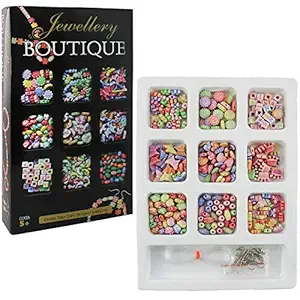 Toy Cloud Jewellery Boutique Junior, Create Your Own Designer Jewellery (Necklace,Bracelets, Earings) with Acrylic Beads