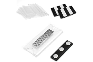 PERFETSELL 10 Pack Placas de Identificación con Imán de 3 puntos Magneticos Nombres Placa Identificacion Magnetico placa Identificacion Trabajador Identificadores Iman con Adhesivos para Oficina
