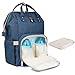 Produktbild Baby Wickelrucksack Wickeltasche mit Wickelunterlage Multifunktional Oxford Große Kapazität Babyrucksack Kein Formaldehyd Reiserucksack für Unterwegs (Kariertes Blau)