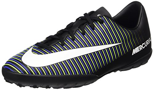Nike Unisex-Kinder Mercurial Victory VI TF Fußballschuhe, Schwarz (Black/Wht-Elctrc GRN-Prmnt Bl), 37.5 EU