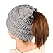 Produktbild Stricken Sie Cap, weiche warme stricken dicke Cap-Mode Frauen Mädchen Hut Winter warme Stretch Knit Cap Pferdeschwanz Mütze häkeln Ski Cap-vier Jahreszeiten erhältlich