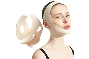 XBFOCNH Reductor de Papada,Papada Reductor Mujer,V Line Lifting Mask,Reductor de Barbilla Doble Reutilizable, Faja Facial Definidor de Mandíbula,Cinturón Facial con Efecto V Line