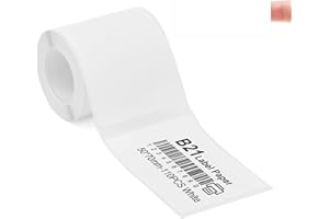 YULINCA Label Maker Tape Compatible for NIIMBOT B21/B1/B3S, Barcode Address Label Printer Paper Waterproof Anti-Oil Scratch-Resistant Sticker White 50x70mm 110 Labels