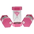 Tink n Stink Large Sand Timer 2 Minute Pink Hourglass with Robust End Caps Quiet Time Management Classroom Games Home Office