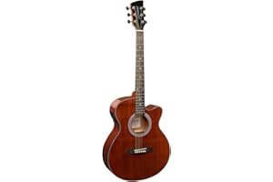 Brunswick BTK50M Grand Auditorium Cutaway Electro Acoustic Guitar in Mahogany : Electro-Acoustic Guitar with Built in Tuner & Cut-away : By Barnes & Mullins