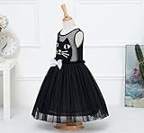 Das beste Katze Kleid Kostüm für Mädchen Tierkostüm für Kinder zu Karneval oder Fasching Cosplay - 