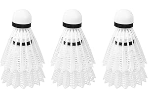 6 Stück Federball BäLle, ANGGREK Plastik Badmintonbälle Shuttlecock Outdoor Weiß Badminton Speed Training Federbälle für Draußen FederbäLle füR Wind