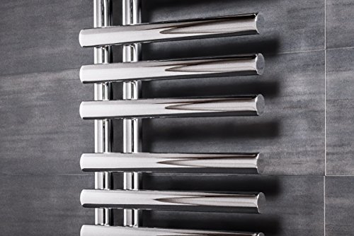 Kristiansund Handtuchheizkörper 1200 x 450mm Chrom mit elektrischem Thermostat Element - 4
